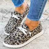 Amozae Summer Women Sneakers White Leopard Canvas Shoes Fashion Vulcanize Flats Ladies Loafers Female Sports Shoes Casual Trainers